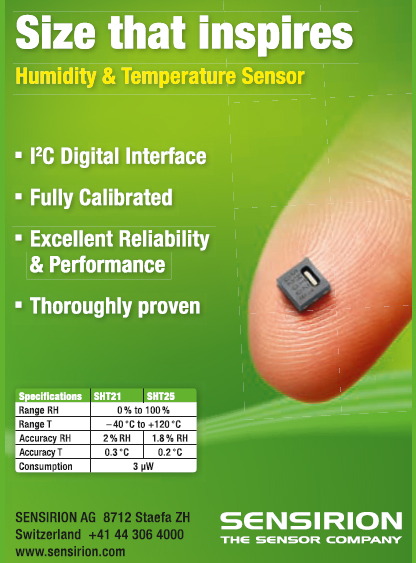 Digital Humidity and Temperature Sensors - Sensirion